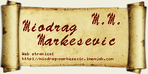 Miodrag Markešević vizit kartica